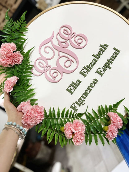 Baby shower colgante de puerta personalizado - Felt Craft RD