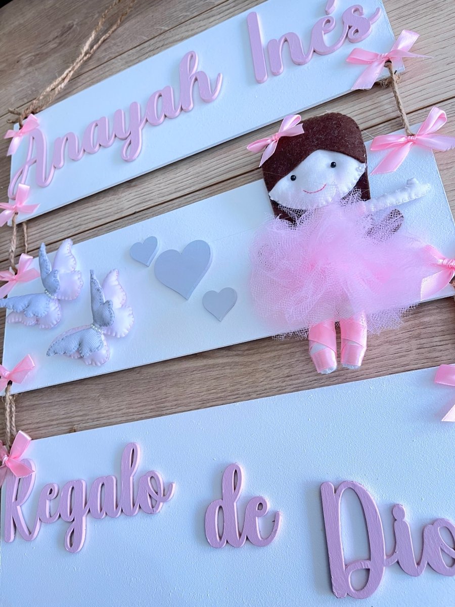 Ballerina Baby Girl Wall Hanging - Felt Craft RD