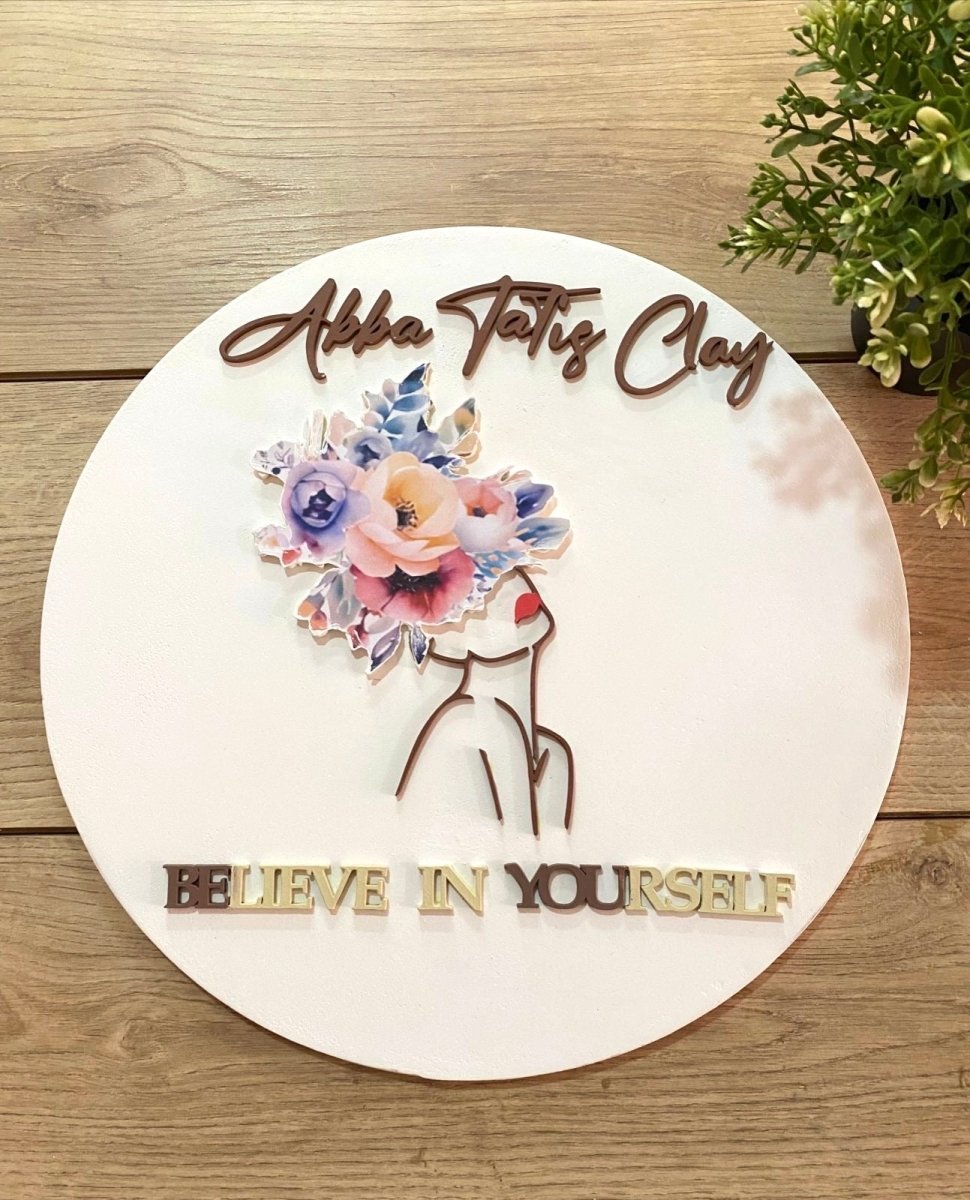 Believe in Yourself Brand door hangers for business - Felt Craft RD