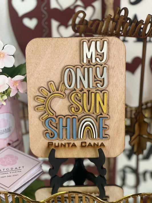 Big Punta Cana Gift Square Hanger You Are My Sunshine - Felt Craft RD