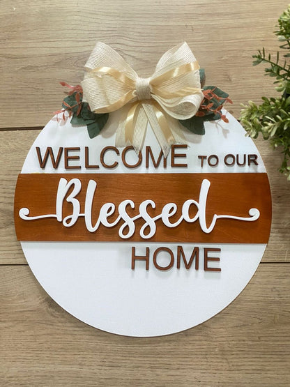 Blessed Family Welcome Home Door Hanger - Felt Craft RD