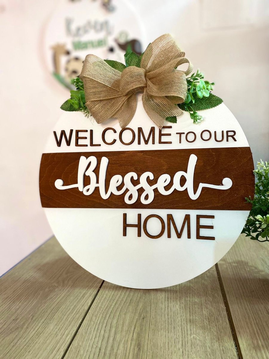 Blessed Family Welcome Home Door Hanger - Felt Craft RD