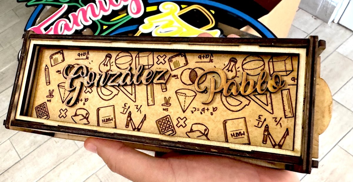 Caja de domino personalizada en madera - Felt Craft RD