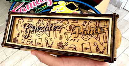 Caja de domino personalizada en madera - Felt Craft RD