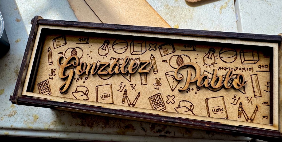 Caja de domino personalizada en madera - Felt Craft RD