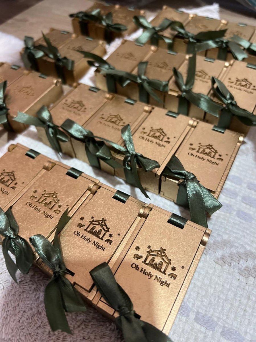 Caja de madera MDF personalizada con logo o nombre – Feltcraft RD