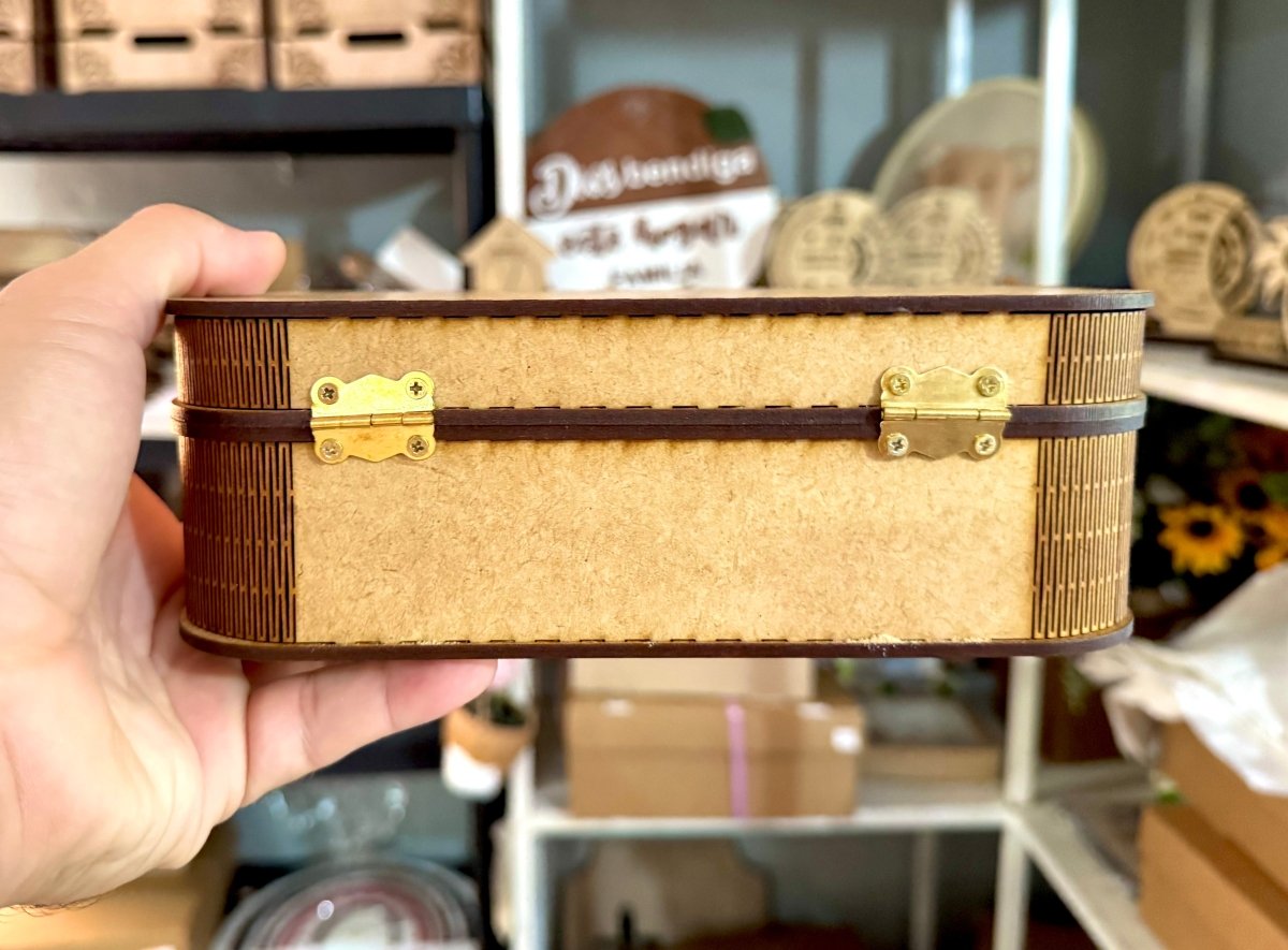 Caja madera tipo cofre personalizada - Felt Craft RD