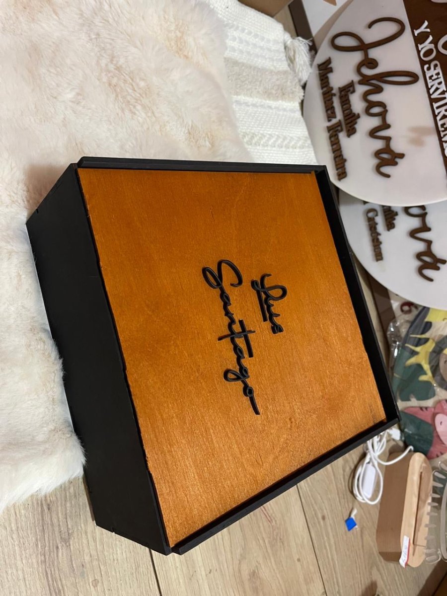 Caja novios bodas personalizadas - Felt Craft RD