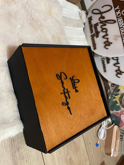 Caja novios bodas personalizadas - Felt Craft RD