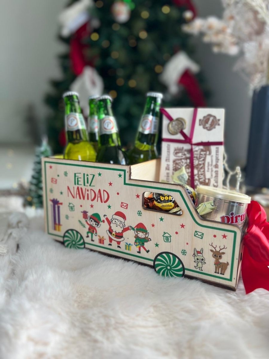 Caja para botellas souvenir navidad - Felt Craft RD