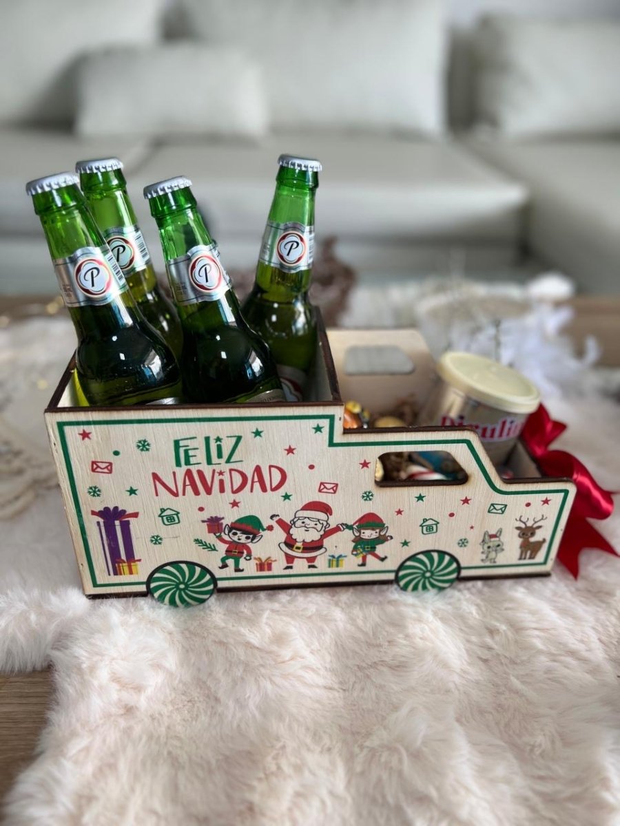 Caja para botellas souvenir navidad - Felt Craft RD