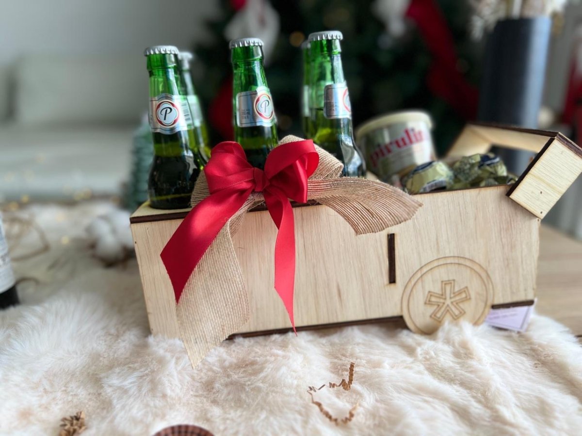 Caja para botellas souvenir navidad - Felt Craft RD