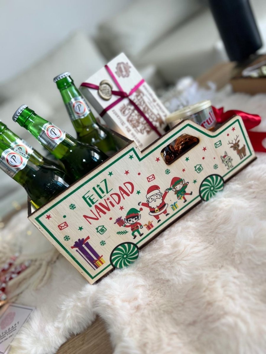 Caja para botellas souvenir navidad - Felt Craft RD