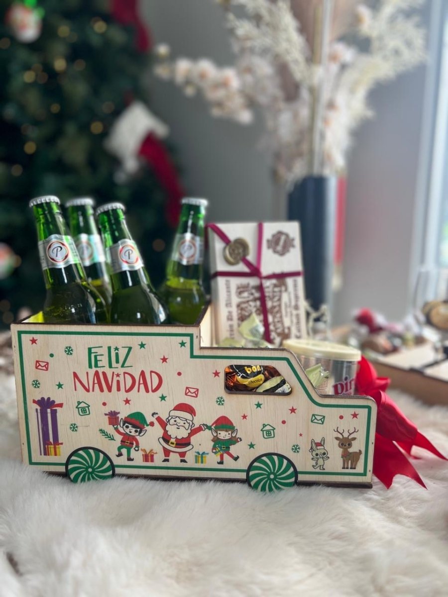 Caja para botellas souvenir navidad - Felt Craft RD