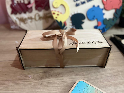 Caja personalizada en madera con grabado láser – Feltcraft RD
