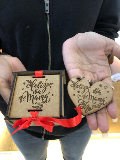 Caja personalizada para regalo del día de las madres de madera - Felt Craft RD