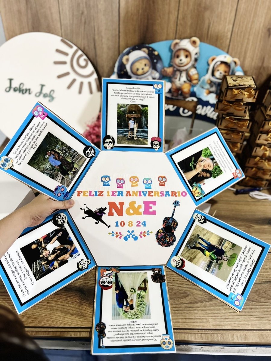 Caja porta retrato con multiples fotos ensamblada - Felt Craft RD