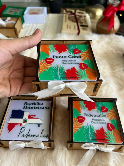 Cajas acrilico souvenir logo shop - Felt Craft RD