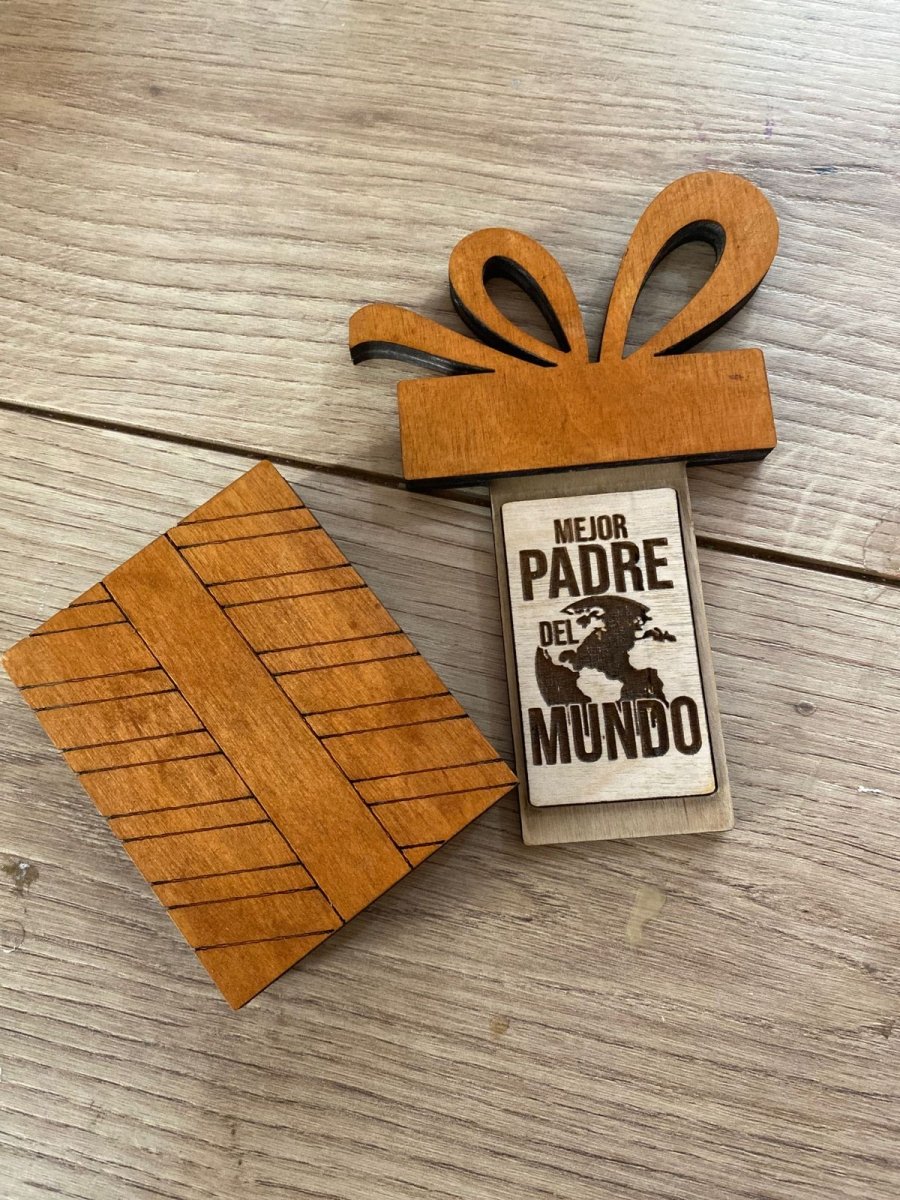 Cajita de madera con magneto personalizado para regalo - Felt Craft RD