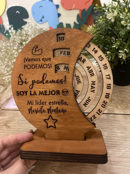 Calendario personalizado madera - Felt Craft RD