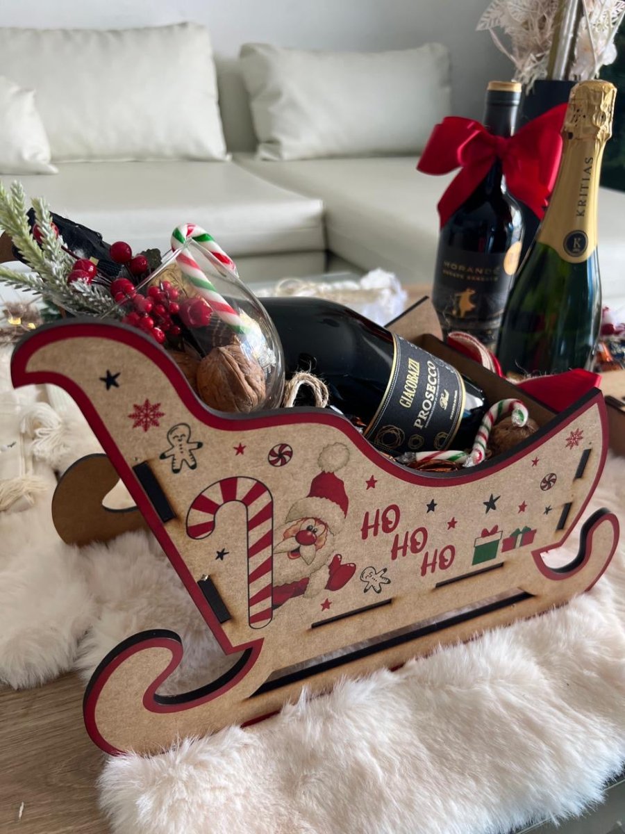 Canasta de Navidad con productos y moños decorativos – Feltcraft RD