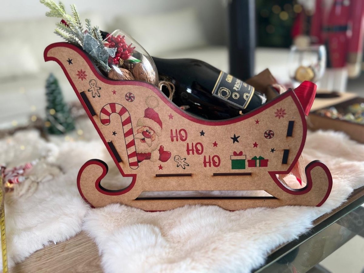 Canasta de Navidad grande con detalles festivos – Feltcraft RD