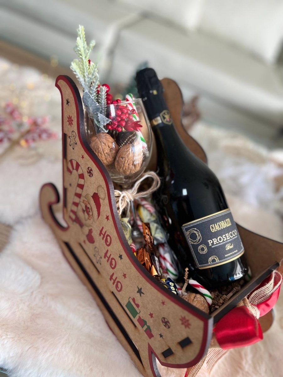 Canasta de Navidad grande con detalles festivos – Feltcraft RD