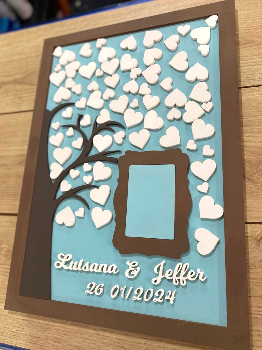 Cartel para recepción de boda personalizado de madera - Felt Craft RD