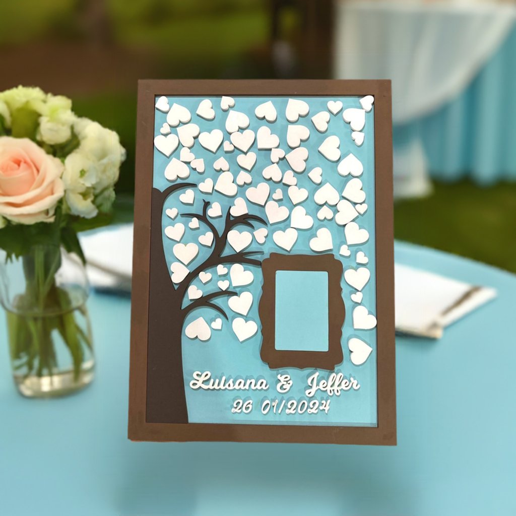 Cartel para recepción de boda personalizado de madera - Felt Craft RD