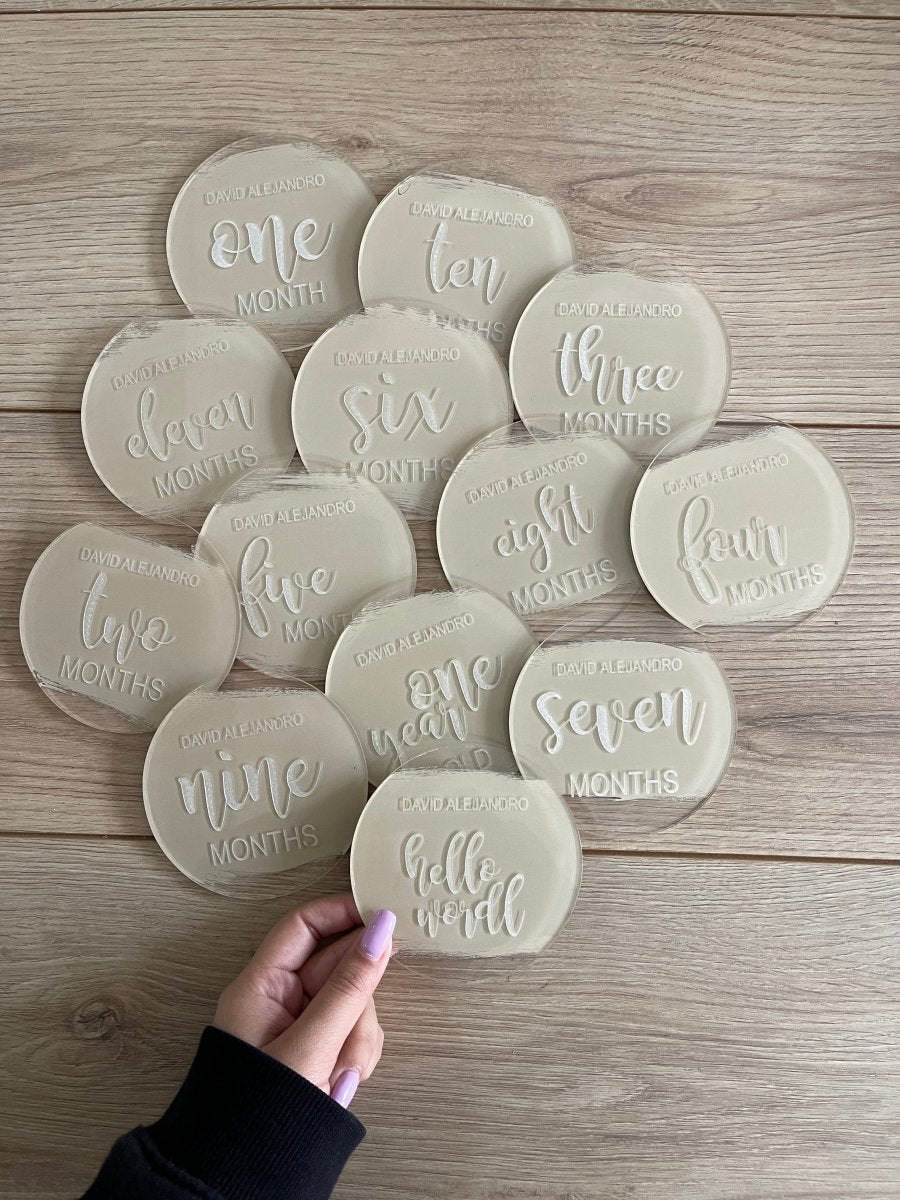 Clear Luxury baby tags acrylics Girl - Felt Craft RD