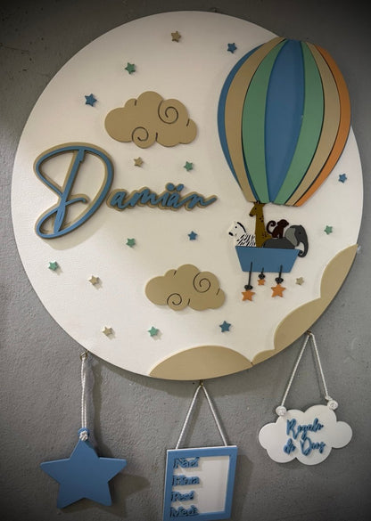 Colgante baby shower pared globo aeroestatico - Felt Craft RD