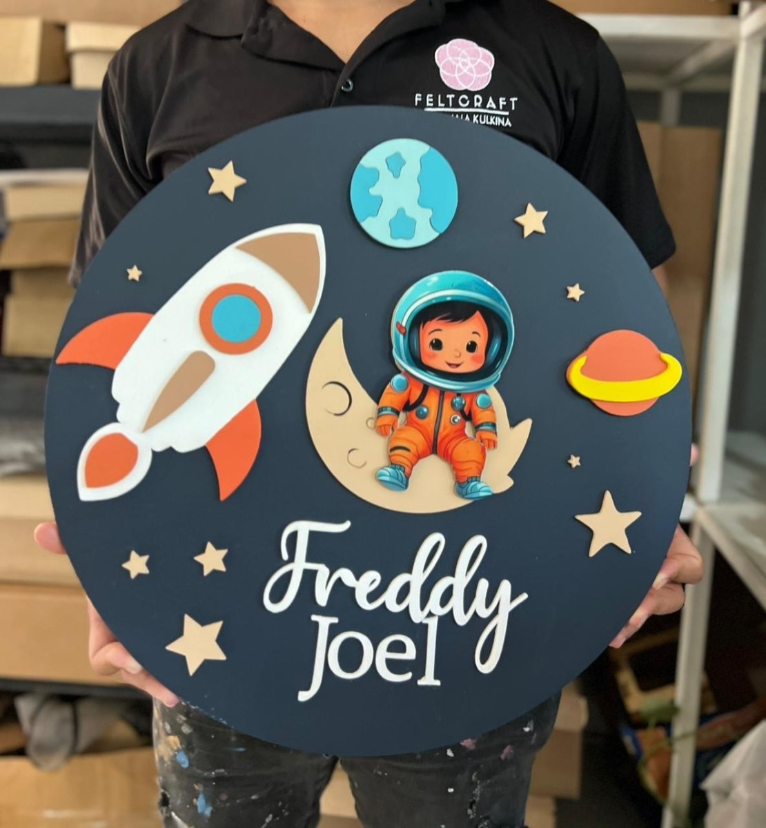 Colgante bebe diseno en cohete - Felt Craft RD