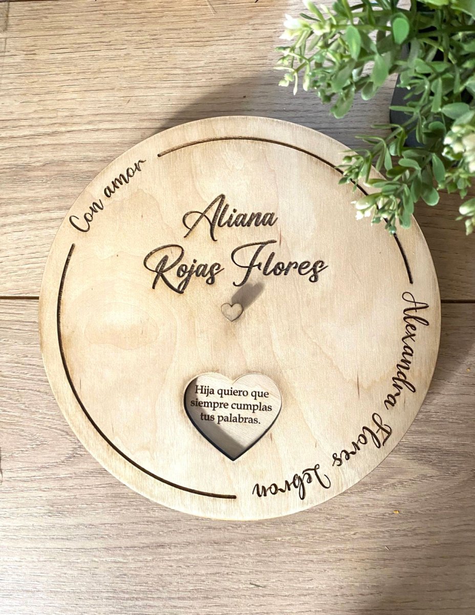 Colgante con mensaje familiar personalizado de madera para el hogar - Felt Craft RD