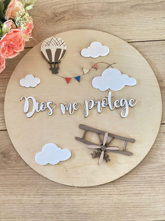 Colgante de pared personalizado para bebé en madera - Felt Craft RD