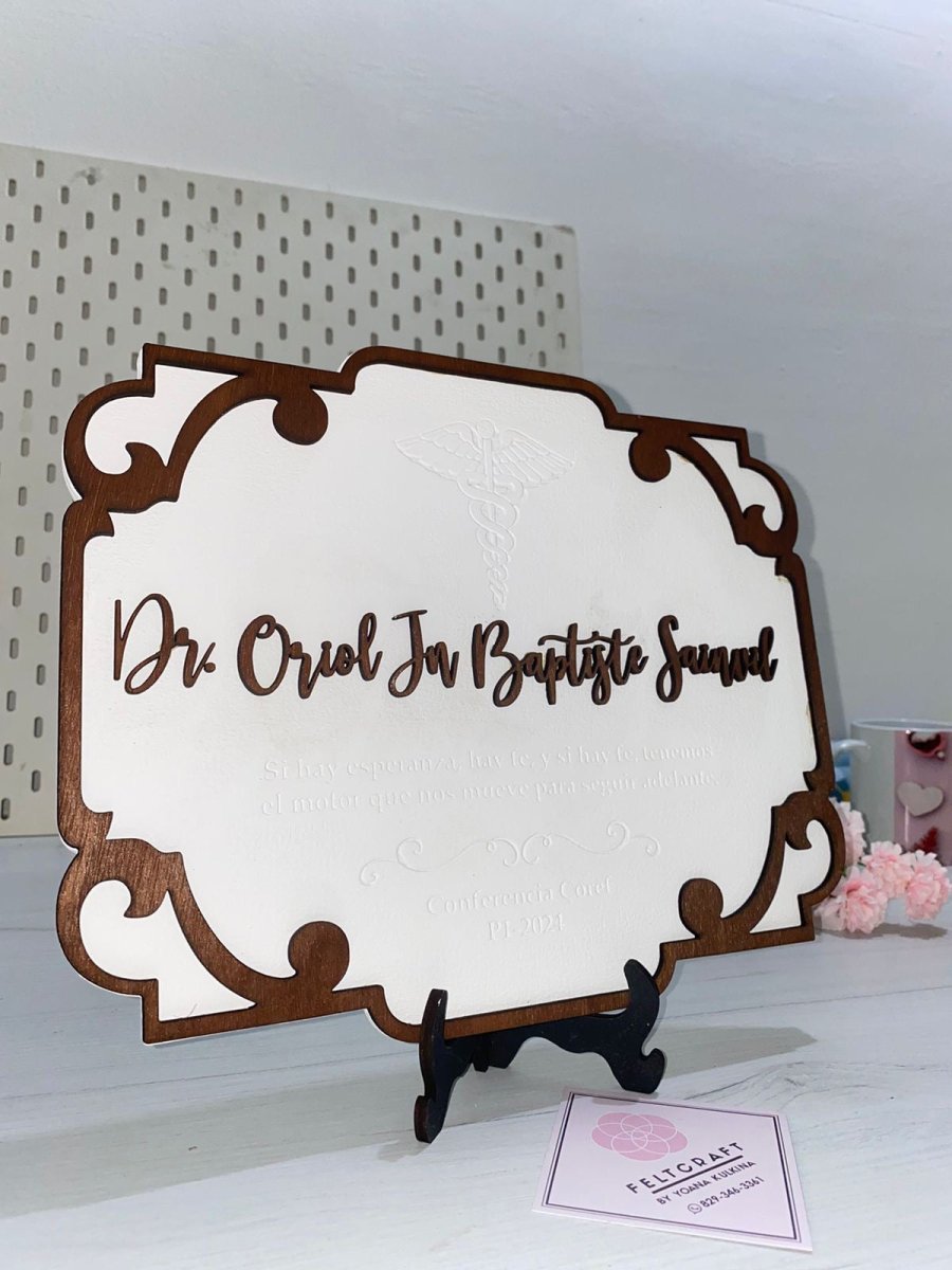 Colgante de puerta para empresas personalizado de profesiones - Felt Craft RD