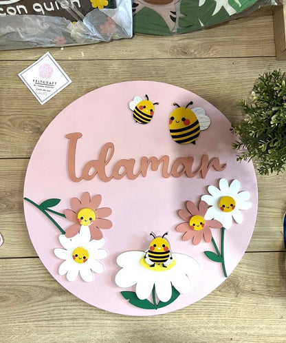 Colgante decorativo de abejitas para habitación de bebé