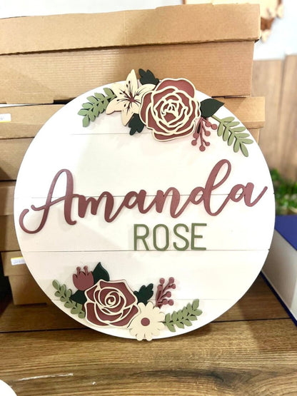 Colgante en rosas para bebe - Felt Craft RD