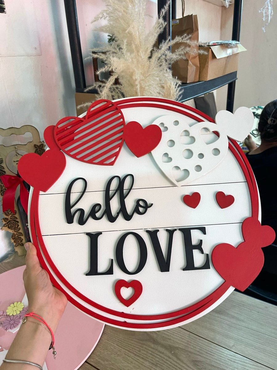 Colgante para el día de San valentín personalizado de madera - Felt Craft RD