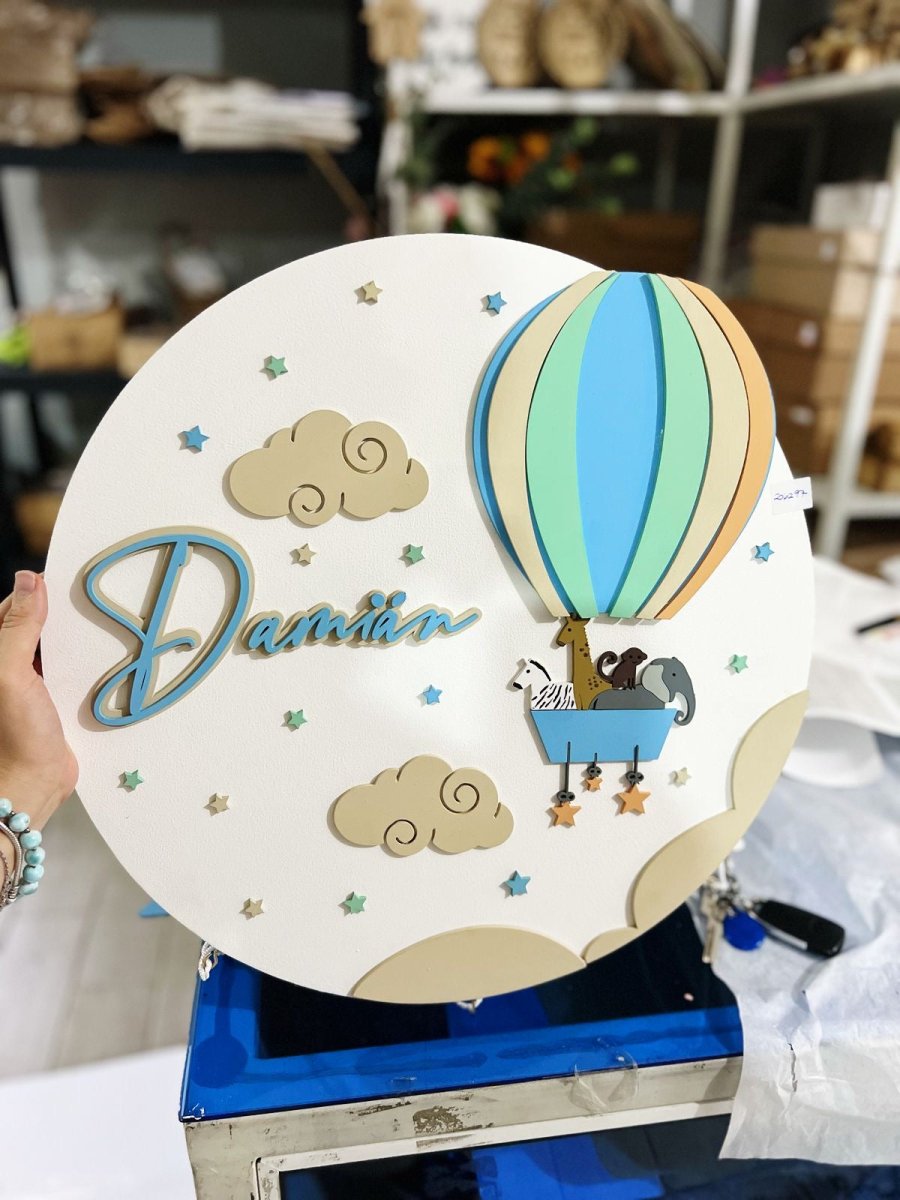 Colgante puerta bebe globo personalizado - Felt Craft RD