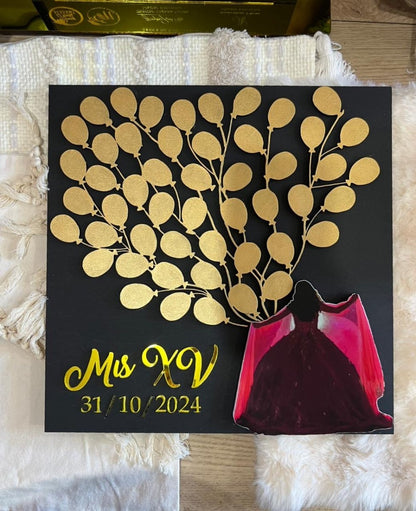 Cuadro madera personalizado recepcion cumpleanos - Felt Craft RD