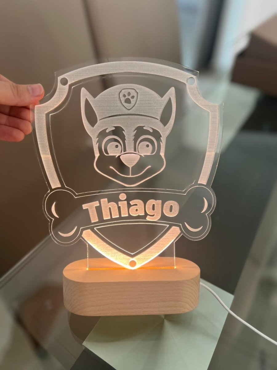 Decoracion habitacion bebe lampara paw patrol personalizada republica dominicana - Felt Craft RD