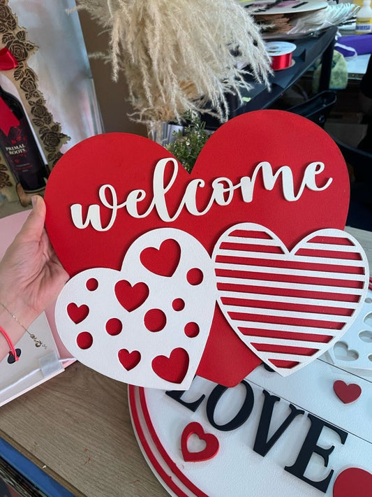 Decoración para San Valentín en forma de corazón de madera - Felt Craft RD