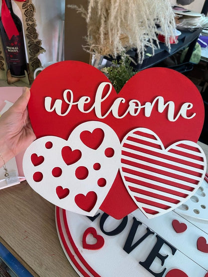 Decoración para San Valentín en forma de corazón de madera - Felt Craft RD