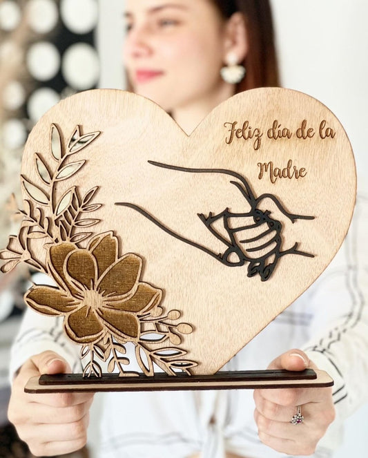 Dia de la madre pisa papel corazon - Felt Craft RD