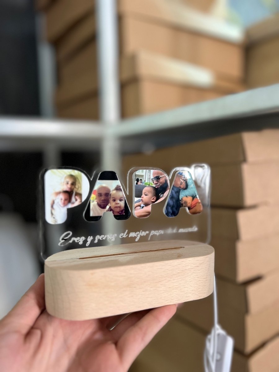 Dia del padre lampara led personalizada - Felt Craft RD