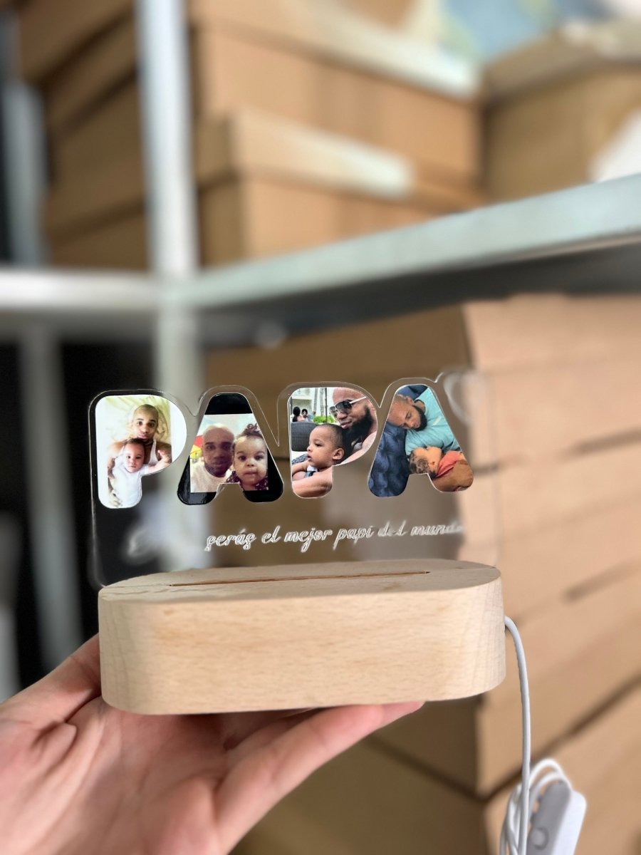 Dia del padre lampara led personalizada - Felt Craft RD