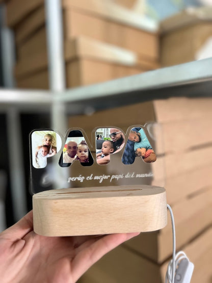 Dia del padre lampara led personalizada - Felt Craft RD