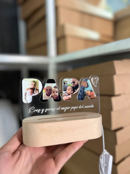 Dia del padre lampara led personalizada - Felt Craft RD