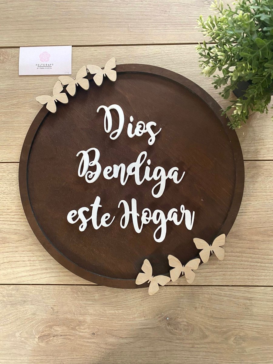 Dios Bendiga Este Hogar - Felt Craft RD