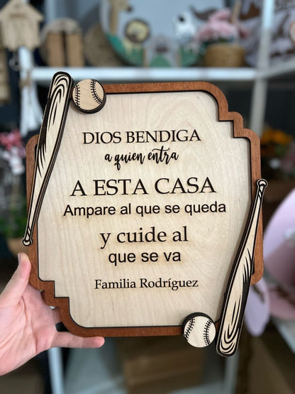 Dios bendiga este hogar deportivo - Felt Craft RD